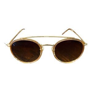 soho sunglasses brown / gold sunglasses vintage round look aviator